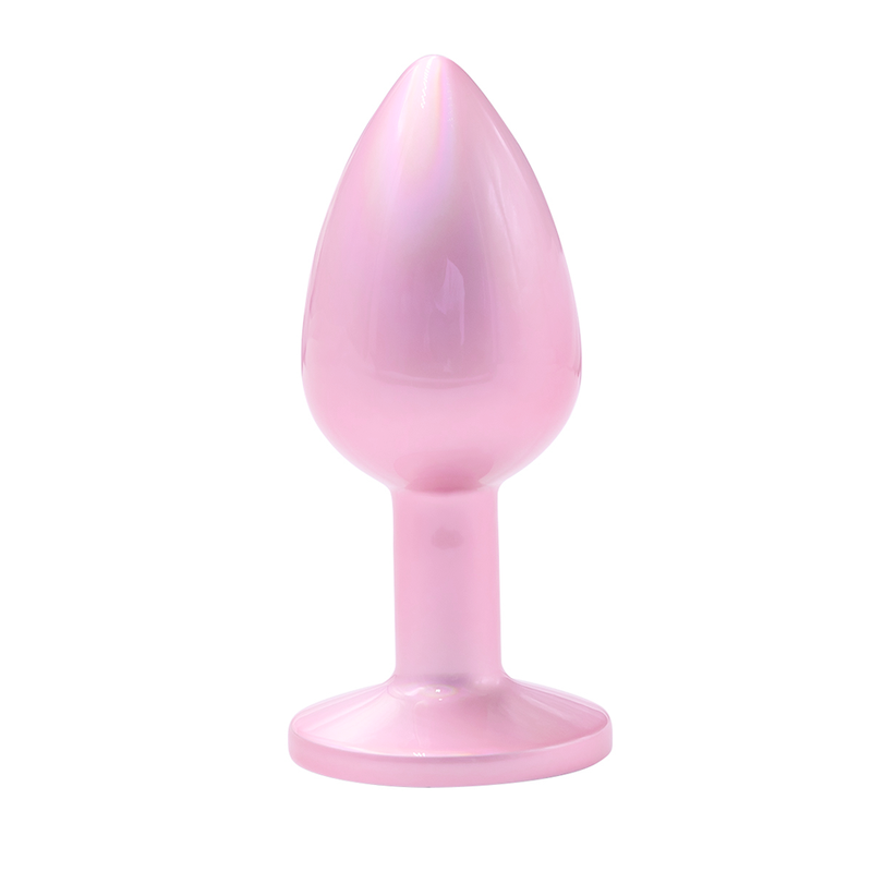 Jewelry Anal Plug Pink Metal/Pink Talla S