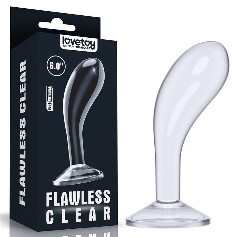 FLAWLESS CLEAR PROSTATE PLUG 6.0'' CLEAR