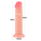 Dildo Realista 8'' Sliding Skin Dual Layer Dong Flesh