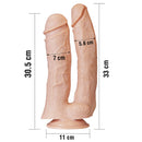 12" REALISTIC MEGA DOUBLE DILDO FLESH