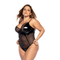 Body Con Varilla Negro Brillante