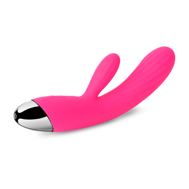Vibrador de Doble Estimulación Angel Rojo Ciruela By Svakom