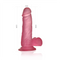 6"JELLY STUDS CRYSTAL DILDO SMALL PINK