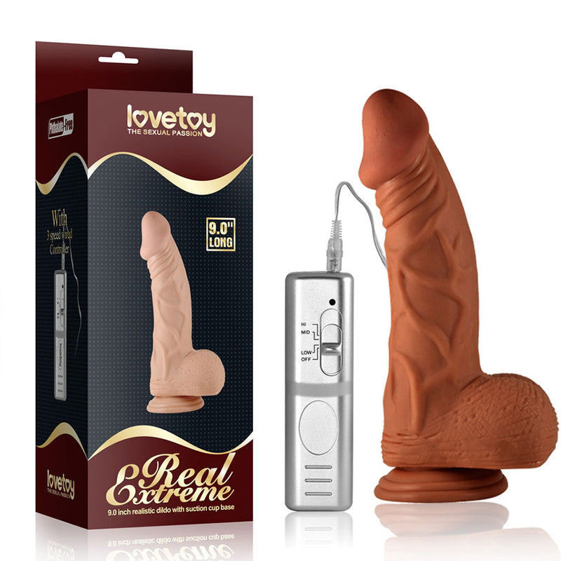 REAL EXTREME VIBRATING 9,0"  BROWN