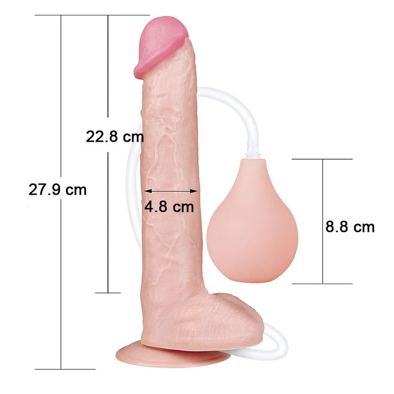 11" SQUIRT EXTREME DILDO FLESH