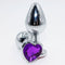 LARGE BUTT PLUG WITH HEART PURPLE