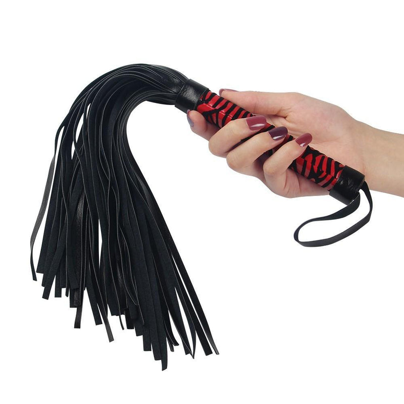 WHIP ME BABY LEATHER WHIP  RED