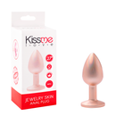 Jewelry Skin Anal Plug Gold Metal/Rose Talla S