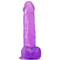Dildo 8'' Large Purple Jelly Studs