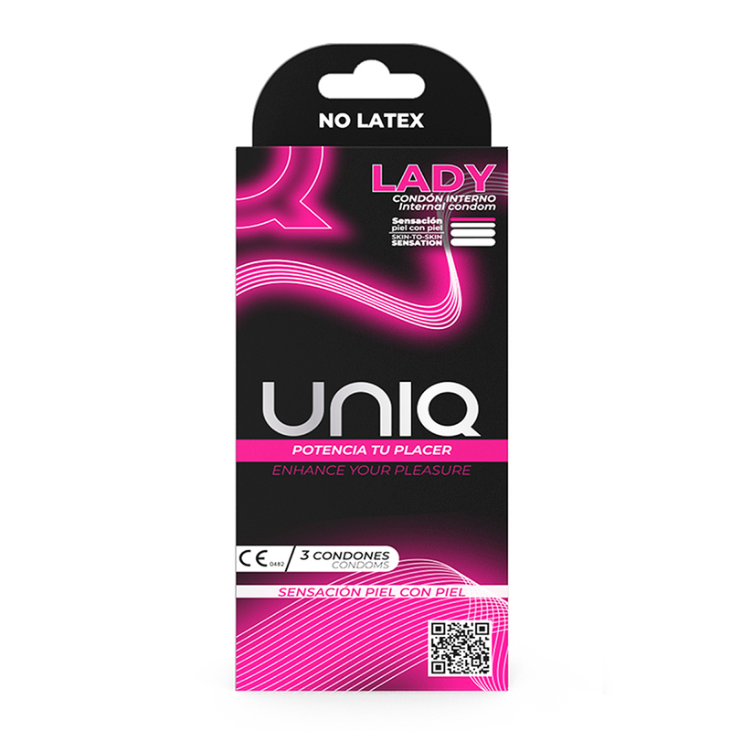 Lady Condom Uniq Condón Femenino x 3 Unidades