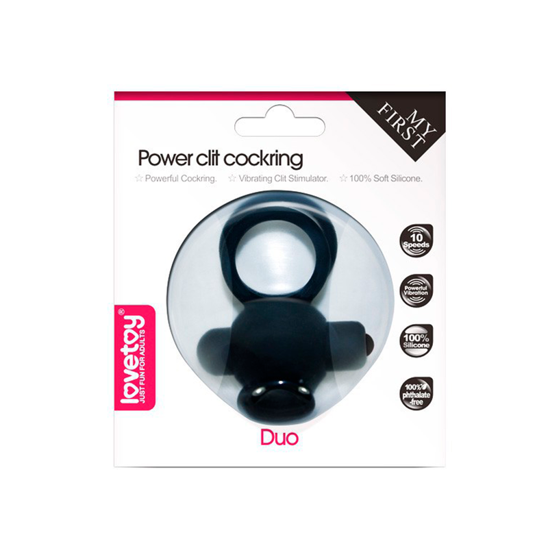 POWER CLIT DUO SILICONE COCKRING