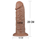 10.5" REALISTIC CHUBBY DILDO BROWN