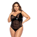Body Con Varilla Negro Brillante