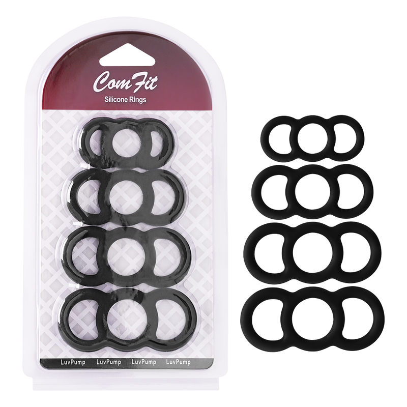 COM FIT SILICONE RINGS NEGRAS
