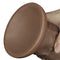 10.5" REALISTIC CHUBBY DILDO BROWN