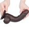 Dildo Realista 7.5'' Sliding Skin Dual Layer Dong Black