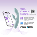 Vibrador de Doble Estimulación Flexible Chika Gris Turquesa Controlado por APP Global By Svakom