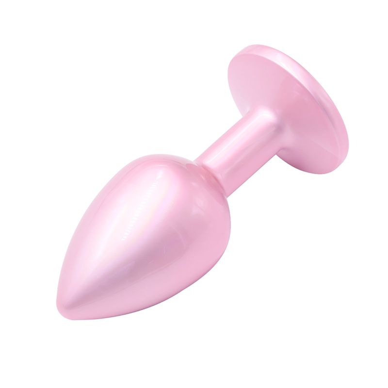 Jewelry Anal Plug Pink Metal/Pink Talla S