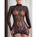 Mesh Dress Animal Print
